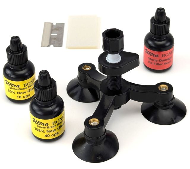Windshield Repair Kit with Hybrid Injector